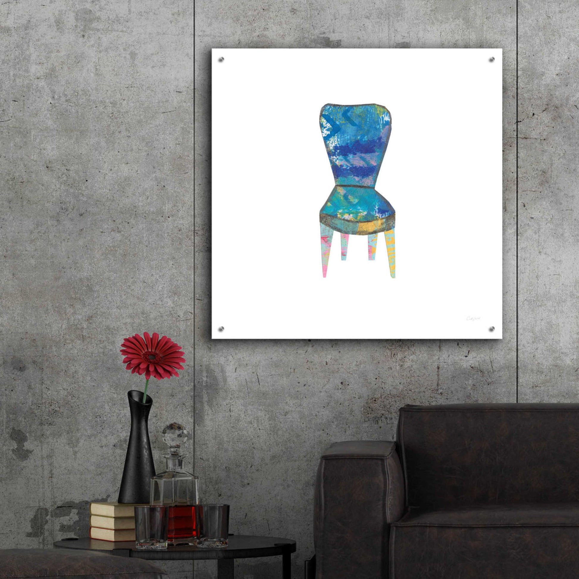 Epic Art 'Mod Chairs VI by Courtney Prahl, Acrylic Glass Wall Art,36x36