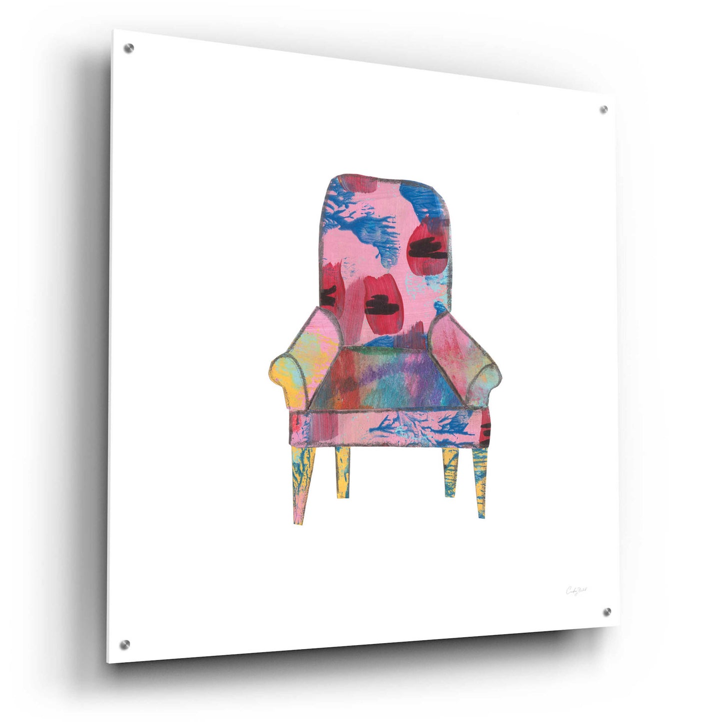 Epic Art 'Mod Chairs VII by Courtney Prahl, Acrylic Glass Wall Art,36x36