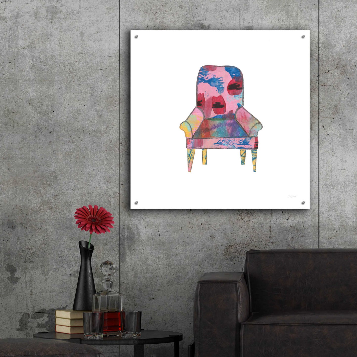 Epic Art 'Mod Chairs VII by Courtney Prahl, Acrylic Glass Wall Art,36x36