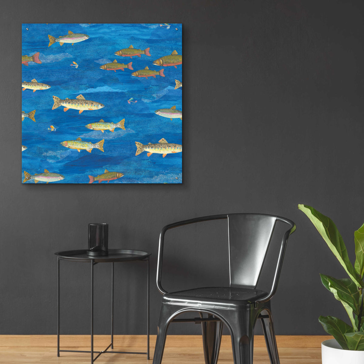 Epic Art 'Angling in The Stream Pattern I by Courtney Prahl, Acrylic Glass Wall Art,36x36