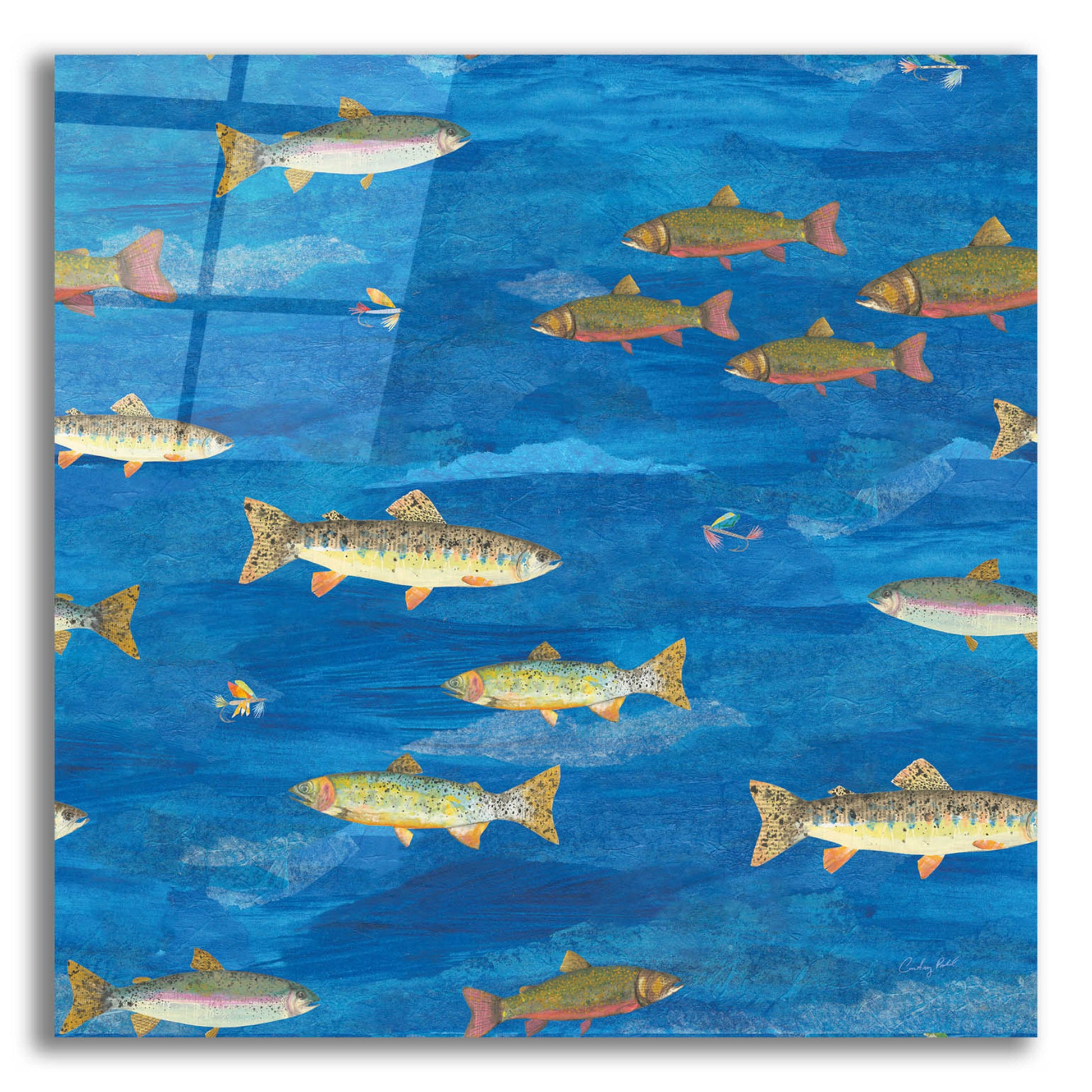 Epic Art 'Angling in The Stream Pattern I by Courtney Prahl, Acrylic Glass Wall Art