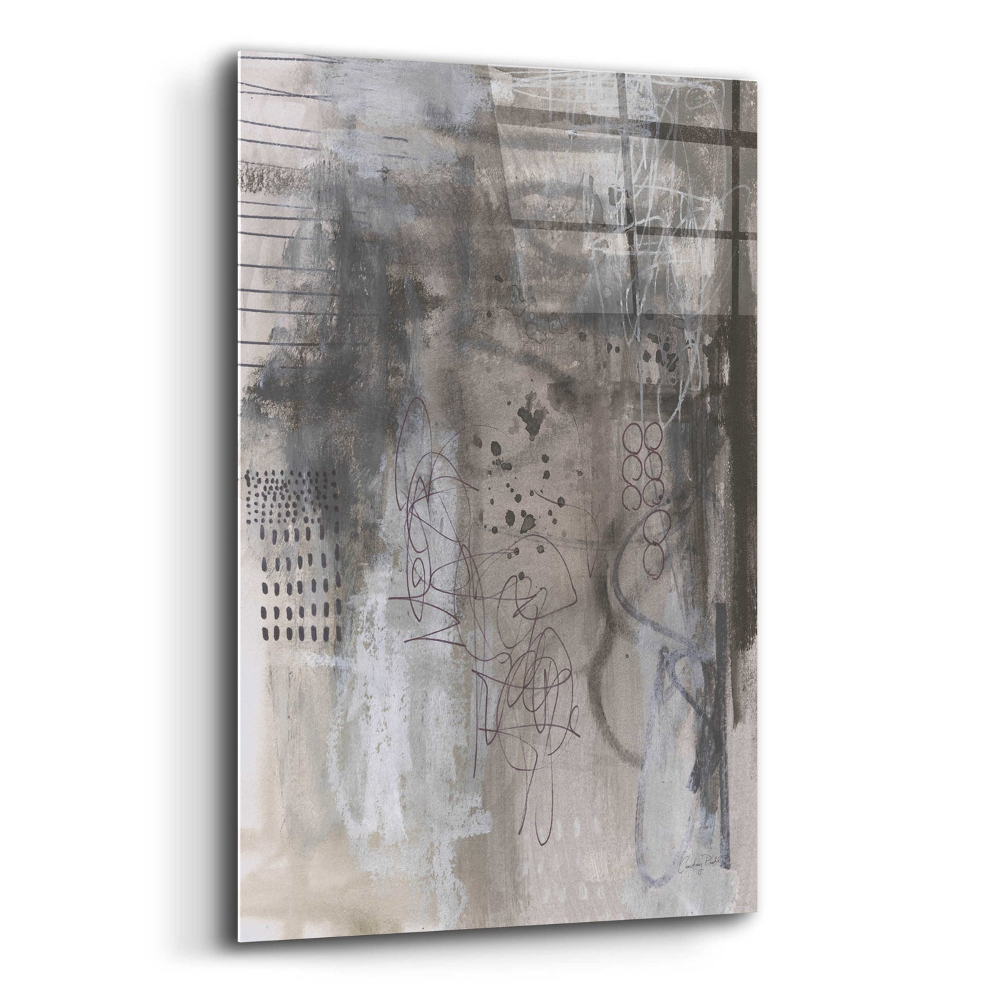 Epic Art 'Gray Matter I by Courtney Prahl, Acrylic Glass Wall Art,16x24