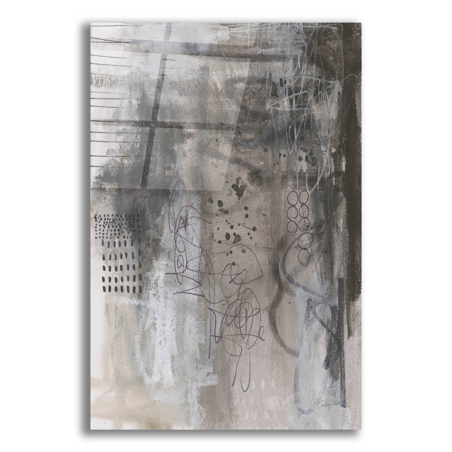 Epic Art 'Gray Matter I by Courtney Prahl, Acrylic Glass Wall Art,16x24