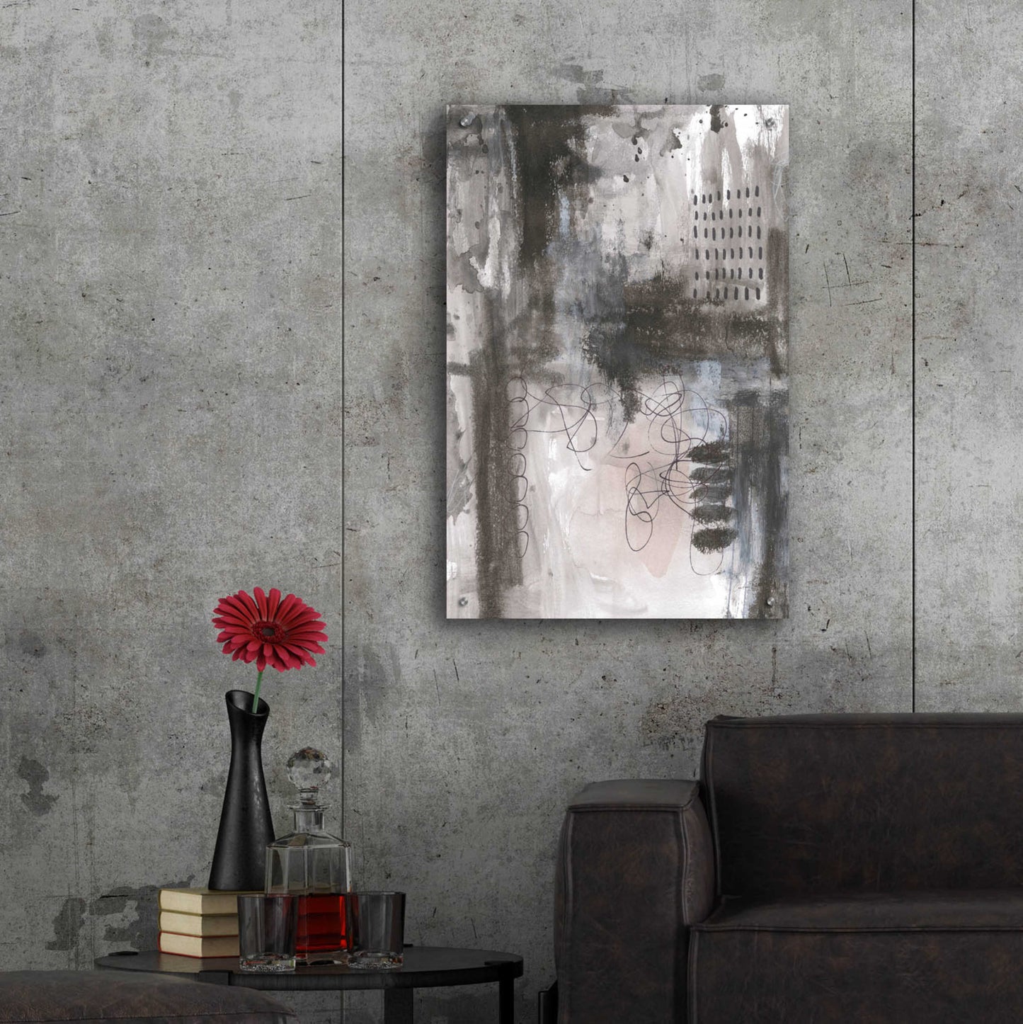 Epic Art 'Gray Matter II by Courtney Prahl, Acrylic Glass Wall Art,24x36