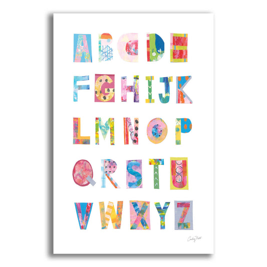 Epic Art 'Alphabet Collage by Courtney Prahl, Acrylic Glass Wall Art