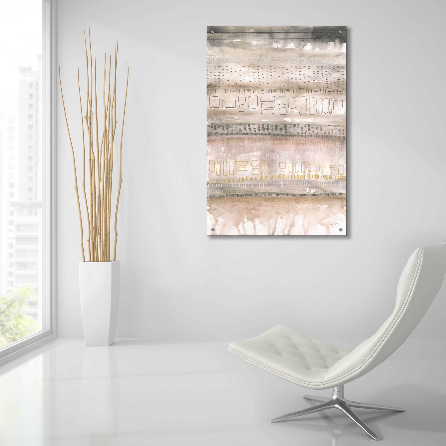 Epic Art 'Neutral Studies I by Courtney Prahl, Acrylic Glass Wall Art,24x36