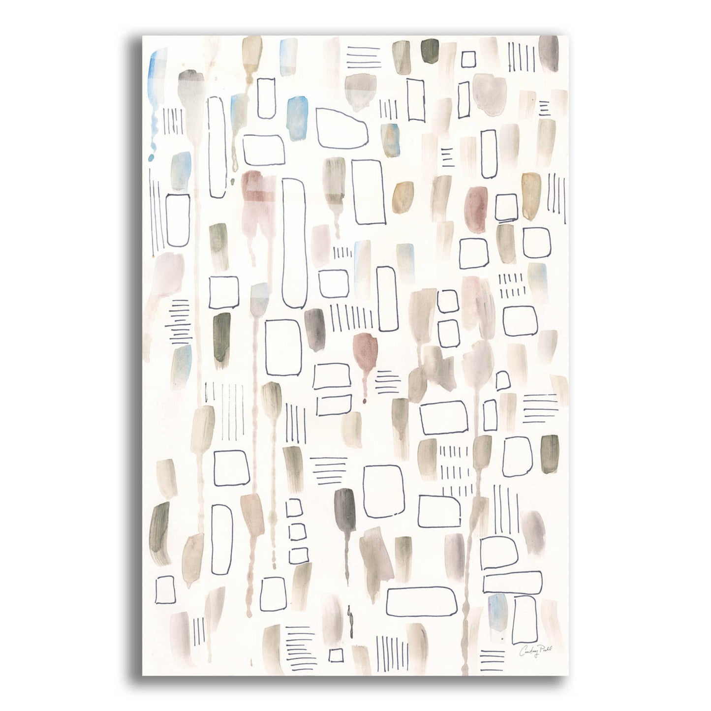 Epic Art 'Neutral Studies III by Courtney Prahl, Acrylic Glass Wall Art,12x16