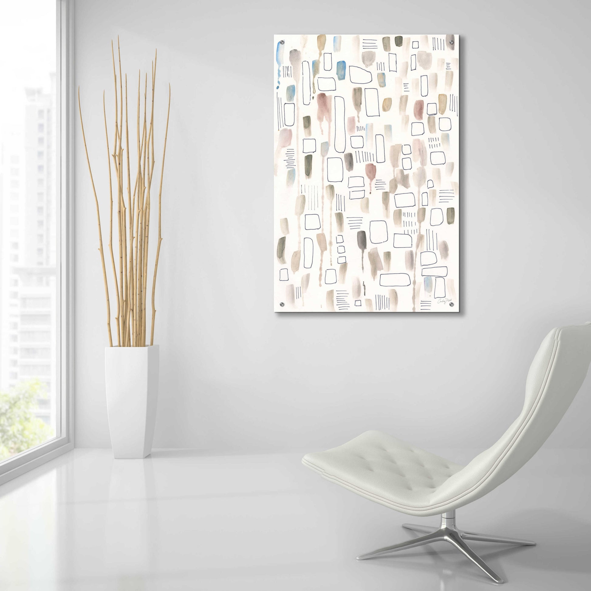 Epic Art 'Neutral Studies III by Courtney Prahl, Acrylic Glass Wall Art,24x36