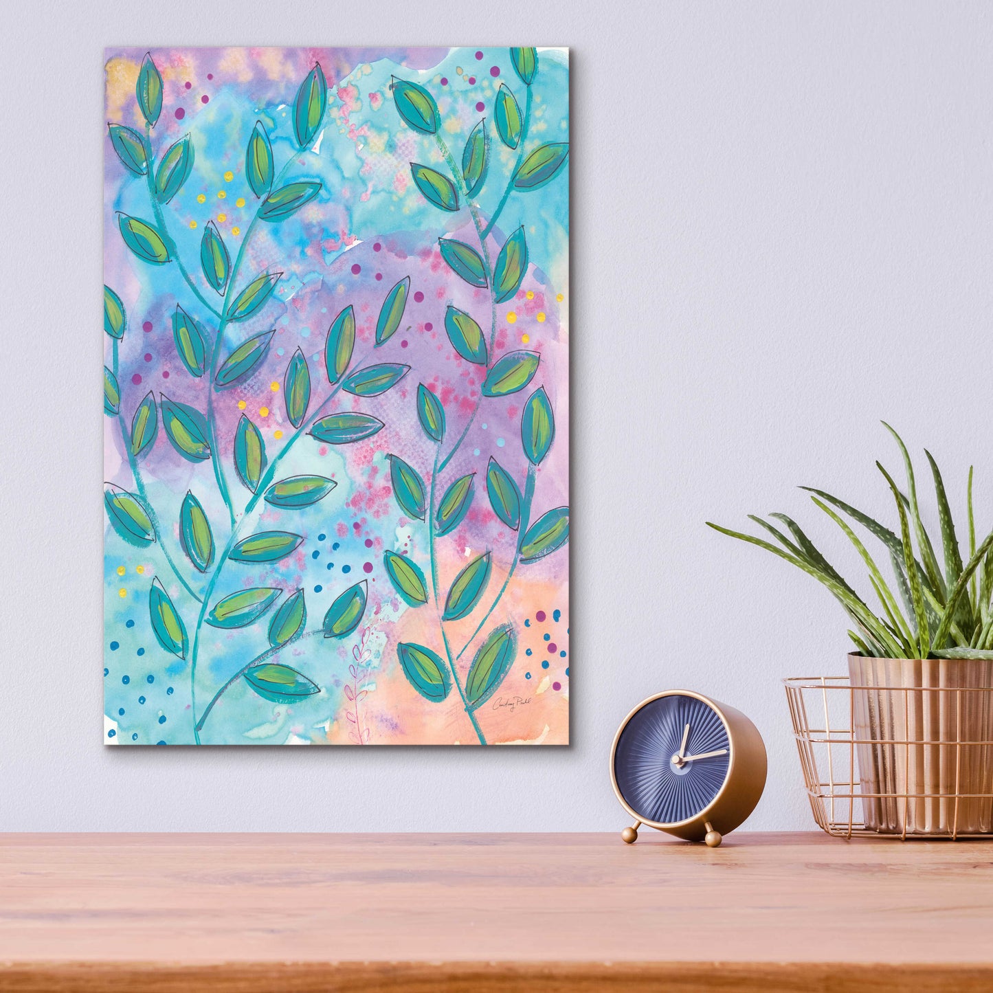 Epic Art 'Botanical Brights I by Courtney Prahl, Acrylic Glass Wall Art,12x16