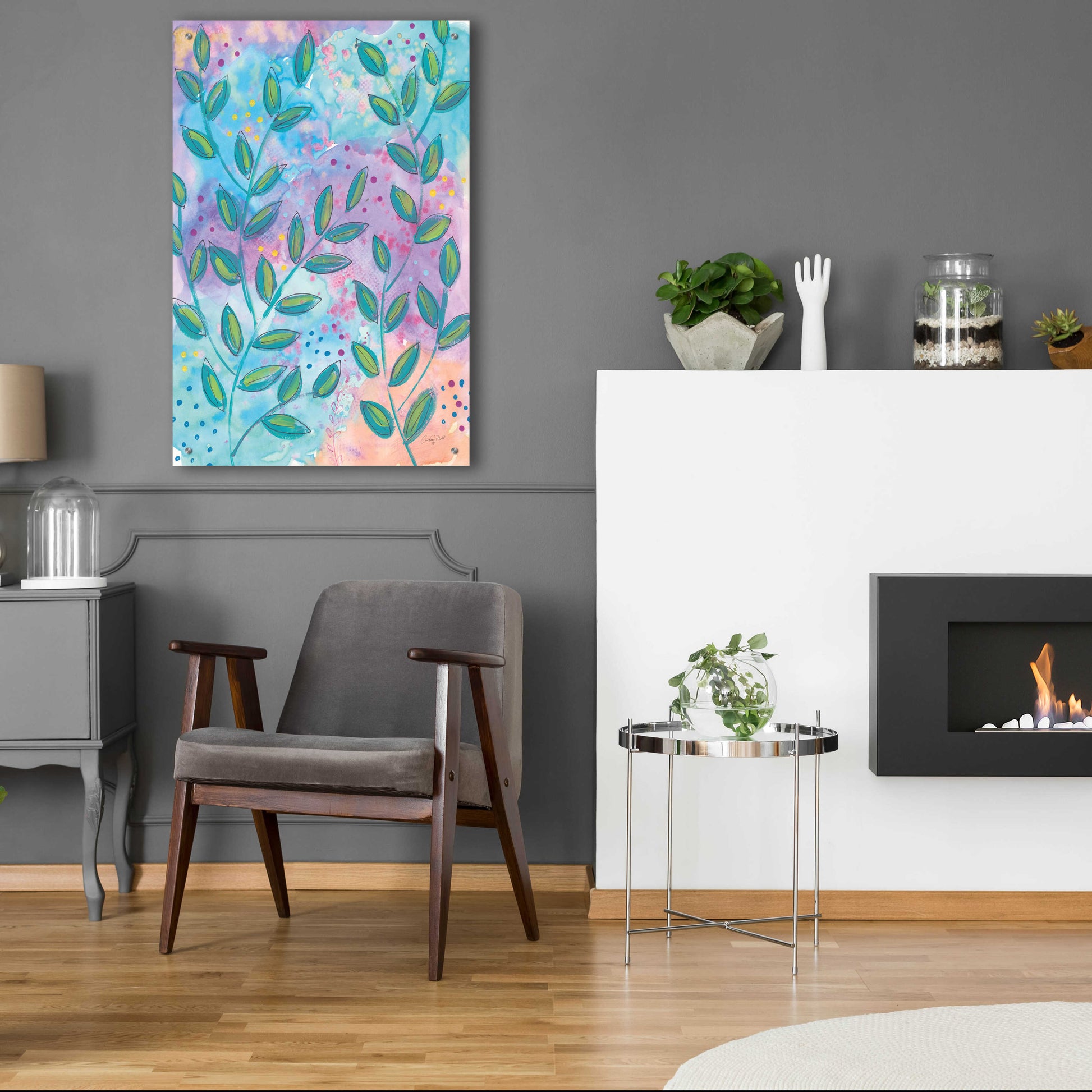 Epic Art 'Botanical Brights I by Courtney Prahl, Acrylic Glass Wall Art,24x36