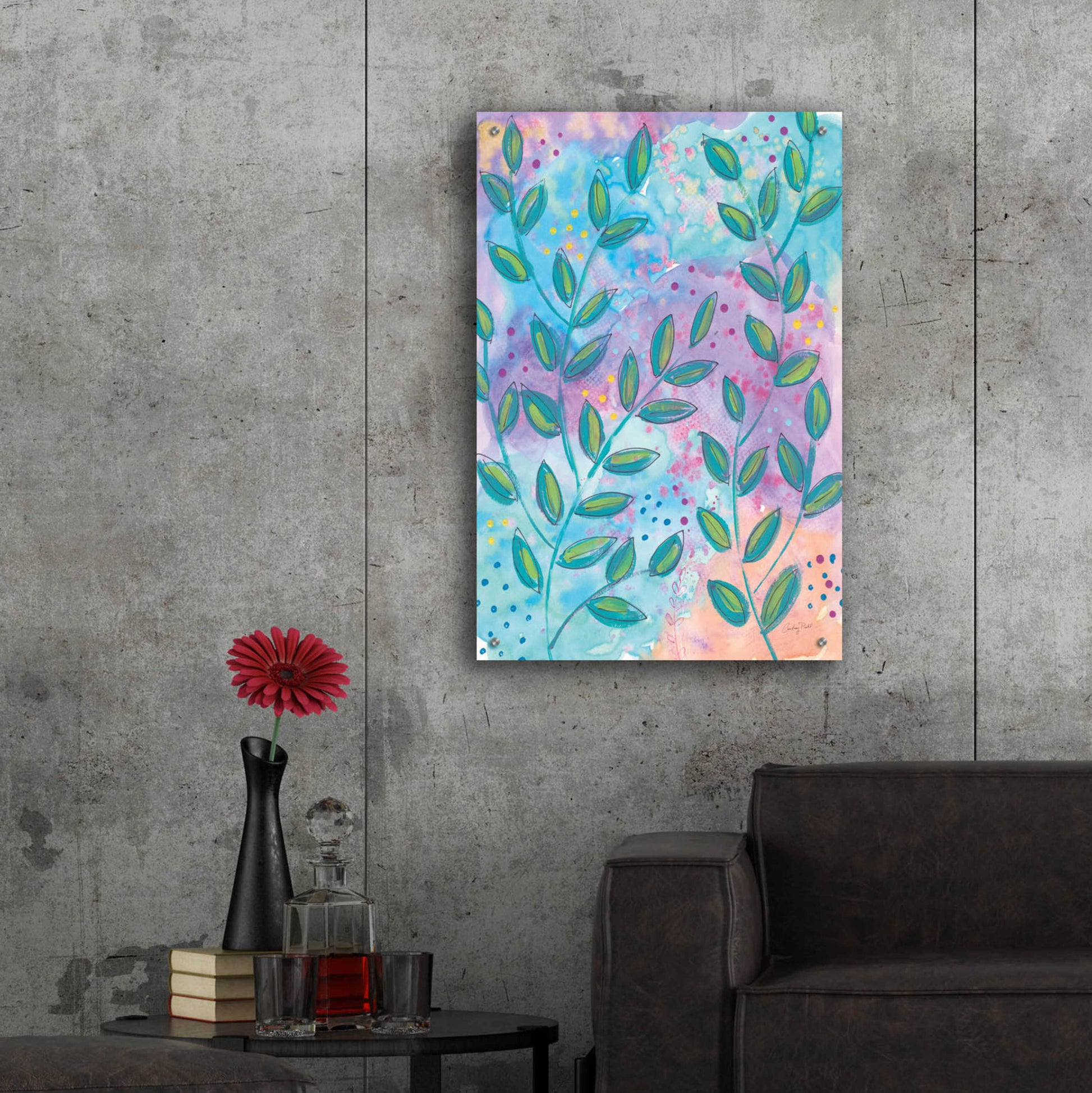 Epic Art 'Botanical Brights I by Courtney Prahl, Acrylic Glass Wall Art,24x36