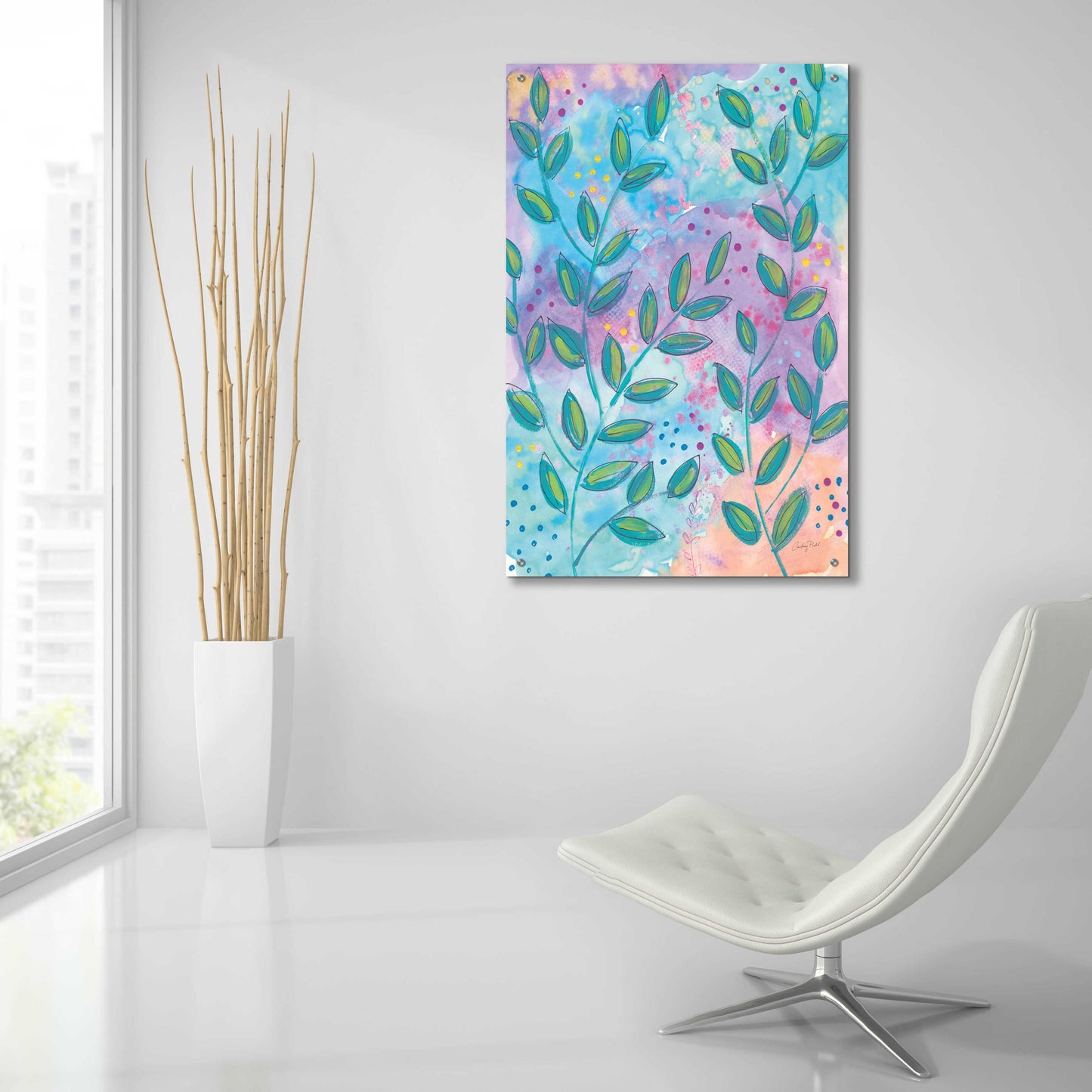 Epic Art 'Botanical Brights I by Courtney Prahl, Acrylic Glass Wall Art,24x36