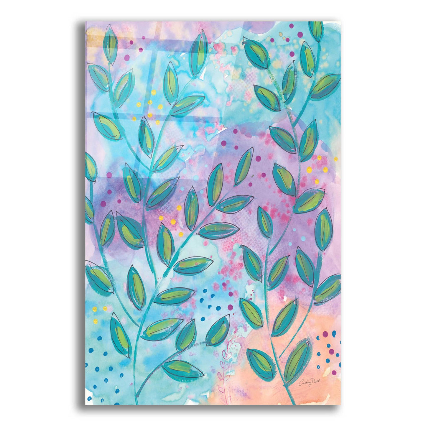 Epic Art 'Botanical Brights I by Courtney Prahl, Acrylic Glass Wall Art