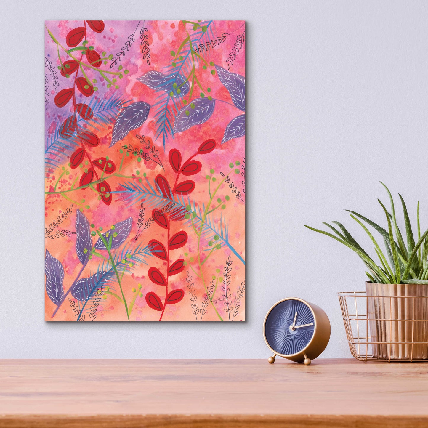 Epic Art 'Botanical Brights II by Courtney Prahl, Acrylic Glass Wall Art,12x16