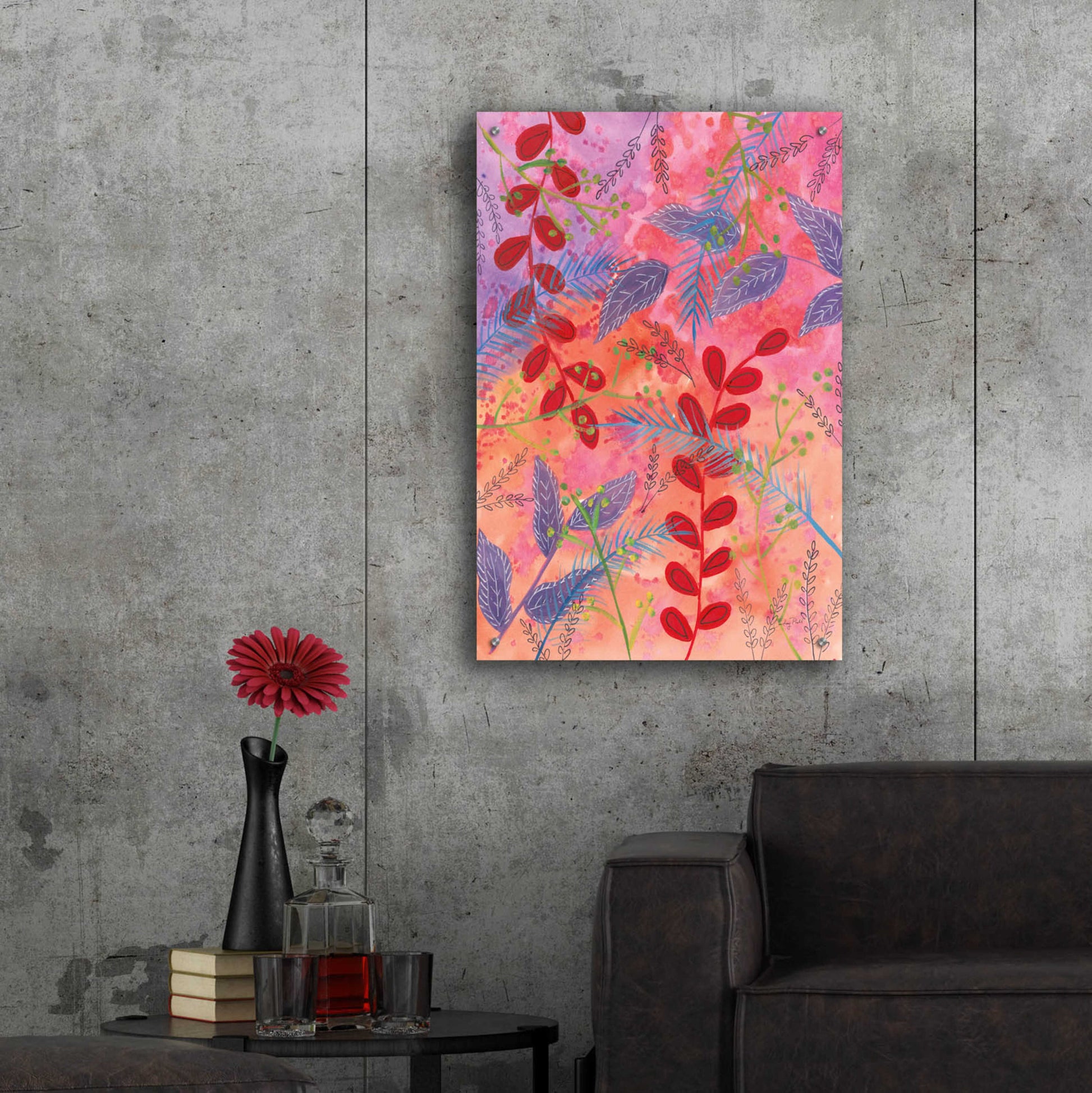 Epic Art 'Botanical Brights II by Courtney Prahl, Acrylic Glass Wall Art,24x36