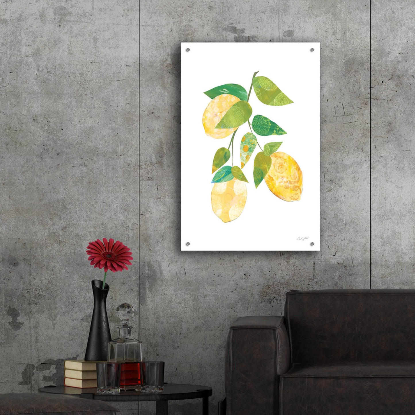 Epic Art 'Summer Lemons I by Courtney Prahl, Acrylic Glass Wall Art,24x36