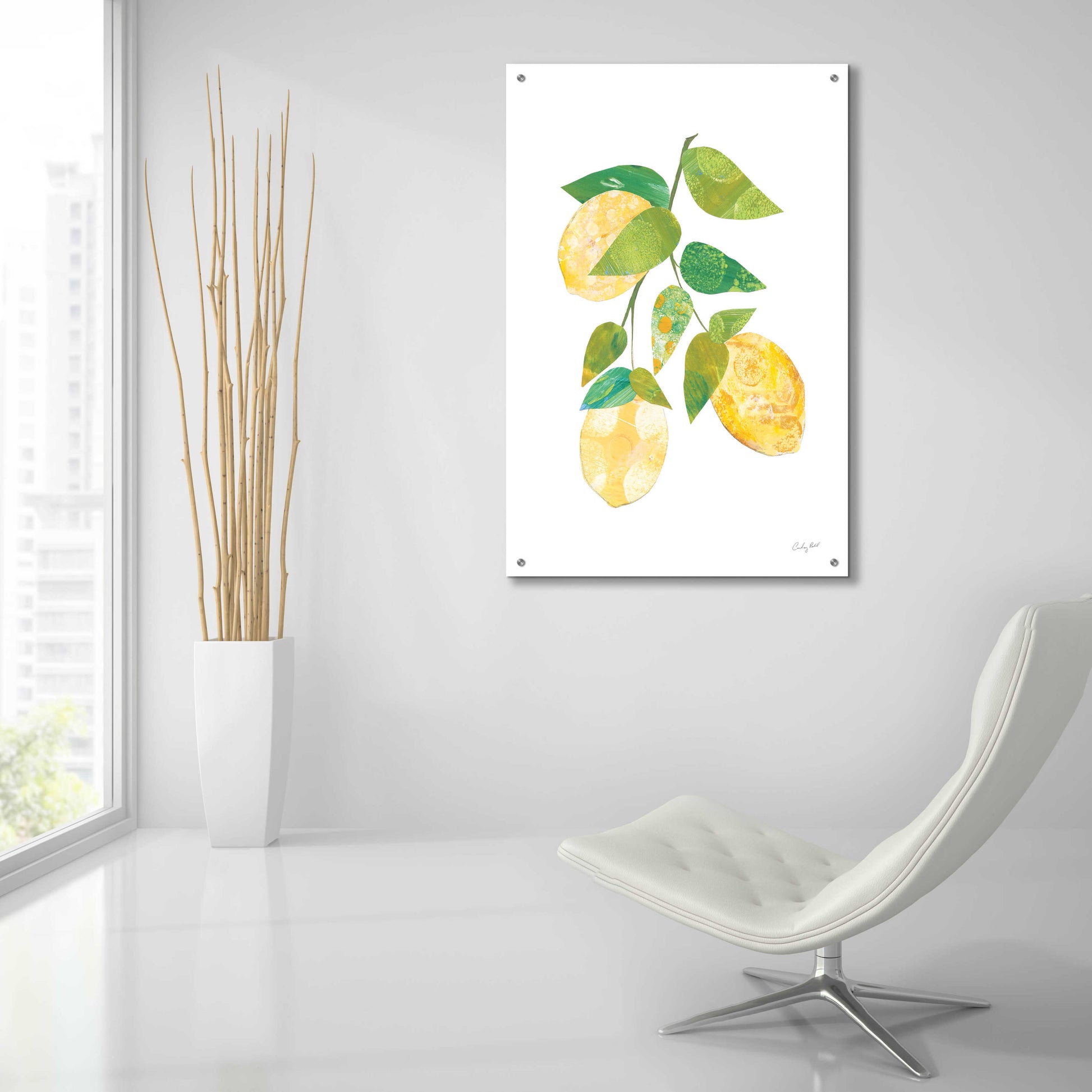 Epic Art 'Summer Lemons I by Courtney Prahl, Acrylic Glass Wall Art,24x36