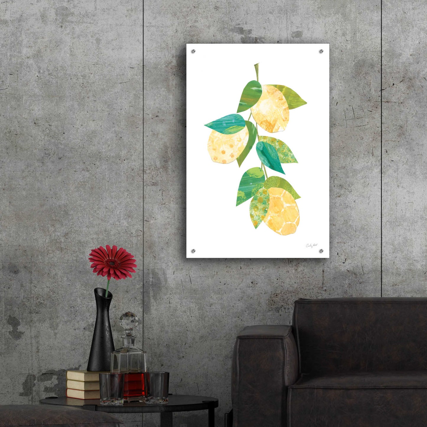 Epic Art 'Summer Lemons II by Courtney Prahl, Acrylic Glass Wall Art,24x36