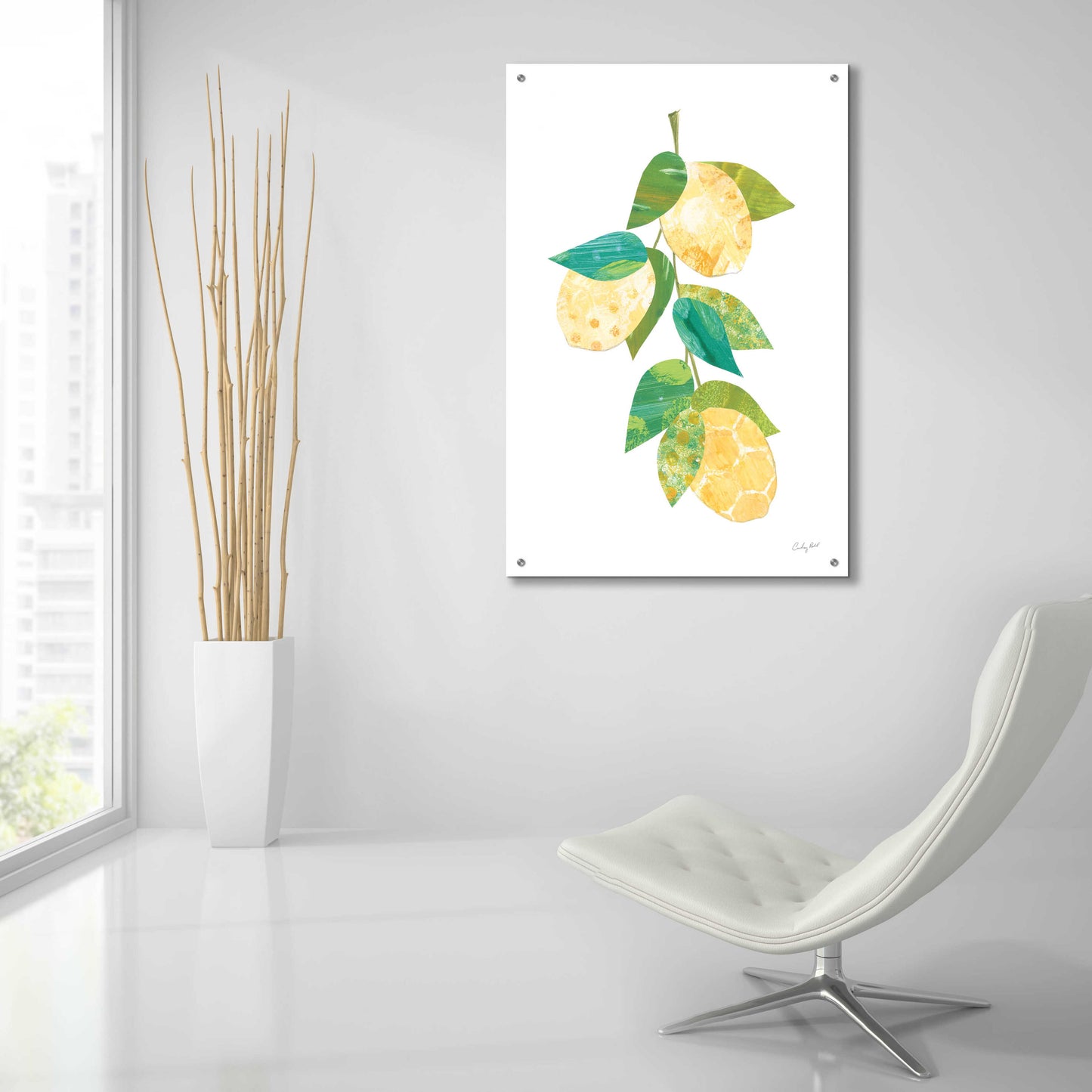 Epic Art 'Summer Lemons II by Courtney Prahl, Acrylic Glass Wall Art,24x36