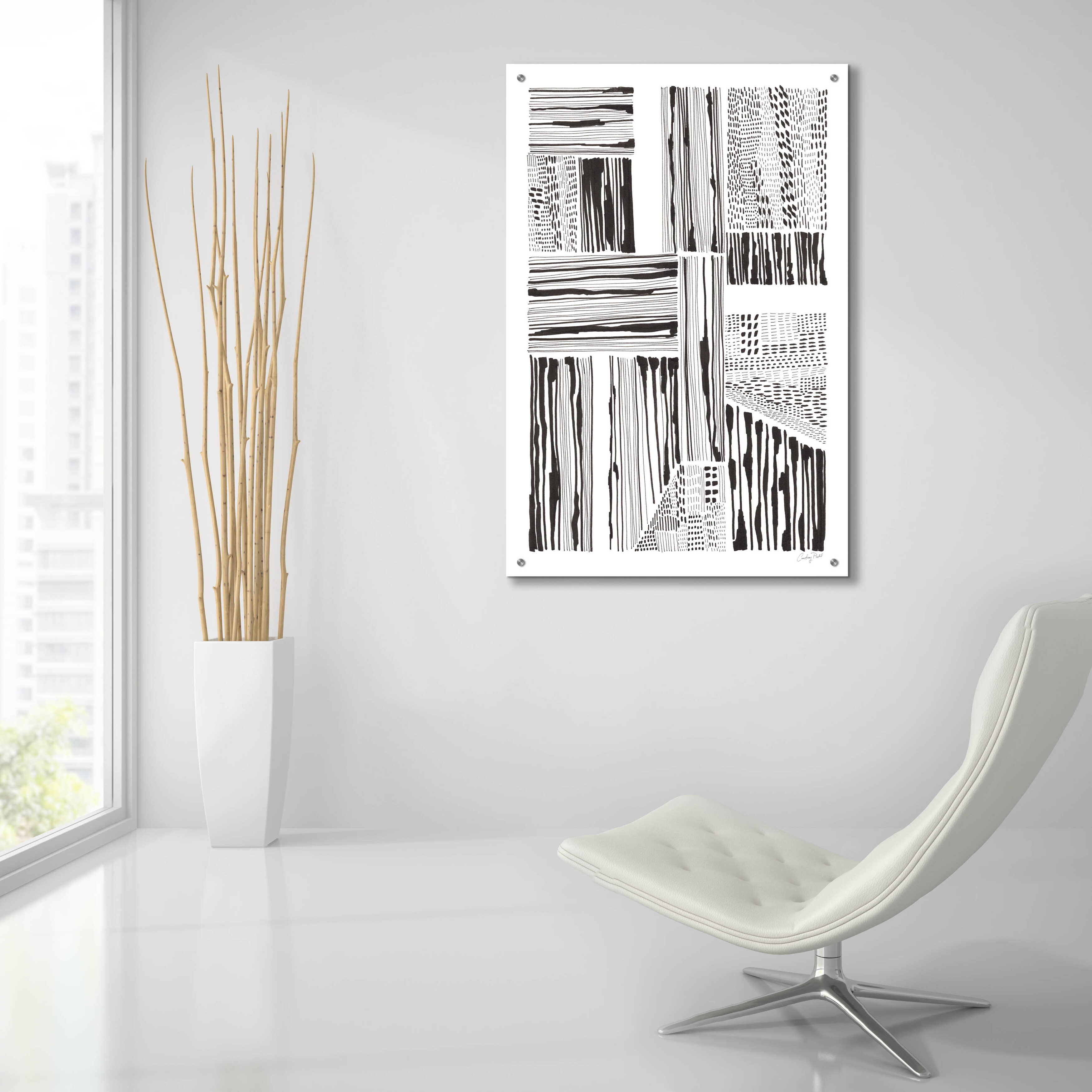 Epic Art 'Lined Up I by Courtney Prahl, Acrylic Glass Wall Art