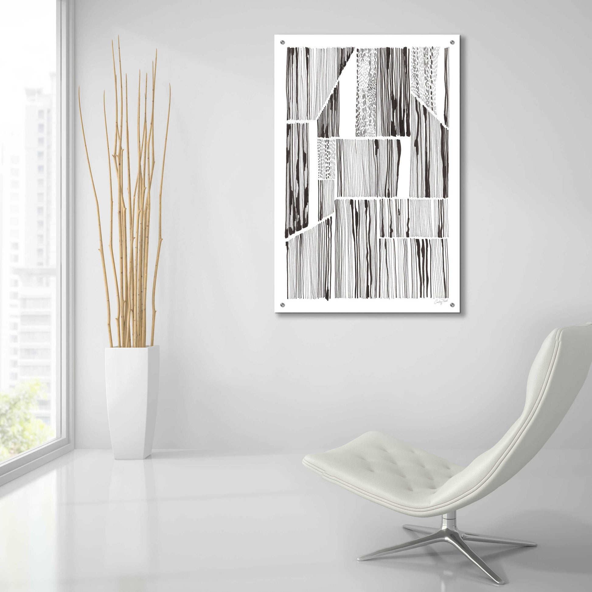 Epic Art 'Lined Up III by Courtney Prahl, Acrylic Glass Wall Art,24x36