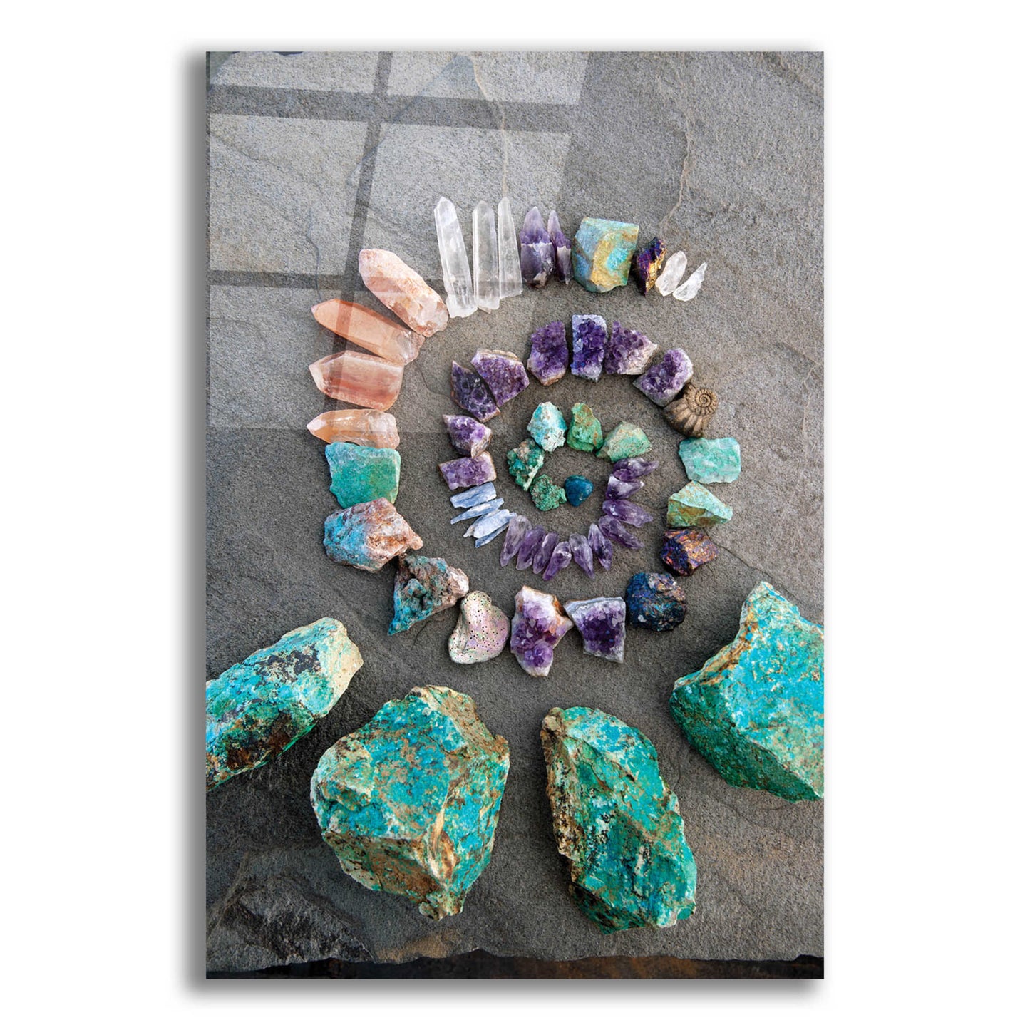 Epic Art 'Reiki Energy Crystal Spiral' by Elena Ray, Acrylic Glass Wall Art