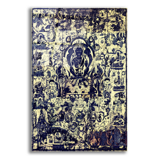 Epic Art 'Buddha Grunge Mandala Remix' by Elena Ray, Acrylic Glass Wall Art