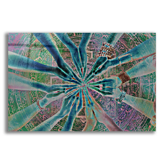 Epic Art 'Circle of Friends Mandala' by Elena Ray, Acrylic Glass Wall Art
