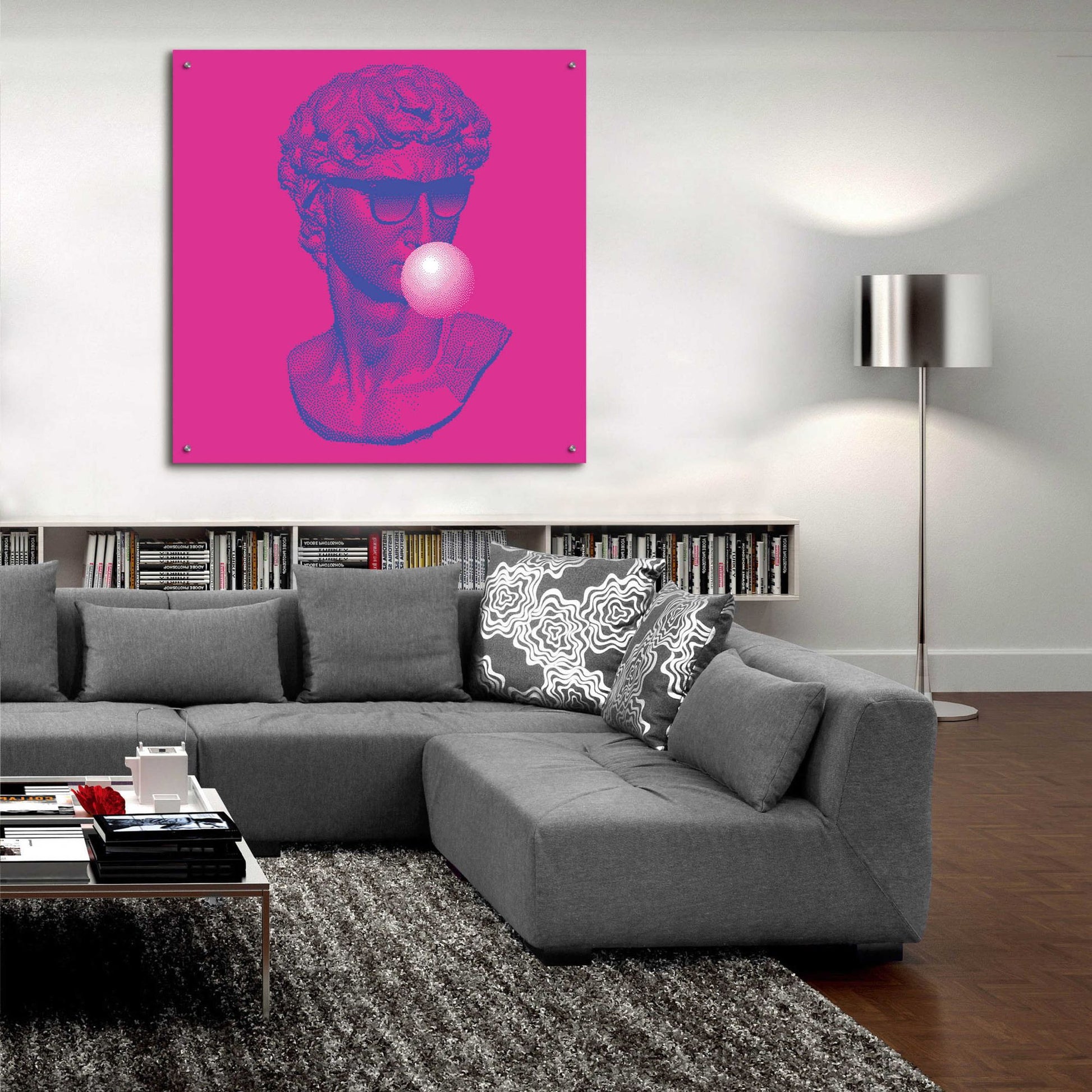 Epic Art 'Michelangelos Pixel David' by Epic Portfolio, Acrylic Glass Wall Art,36x36