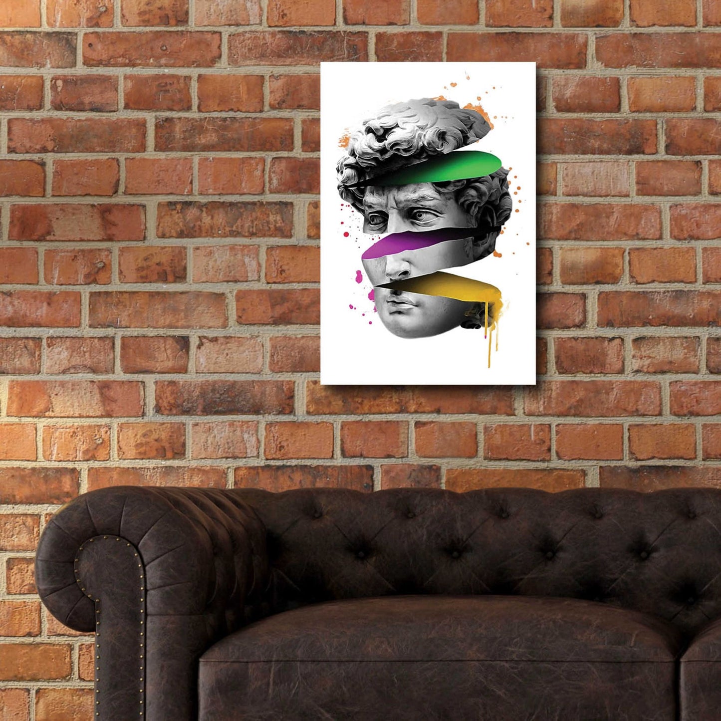 Epic Art 'Michelangelo David Sliced' by Epic Portfolio, Acrylic Glass Wall Art,16x24