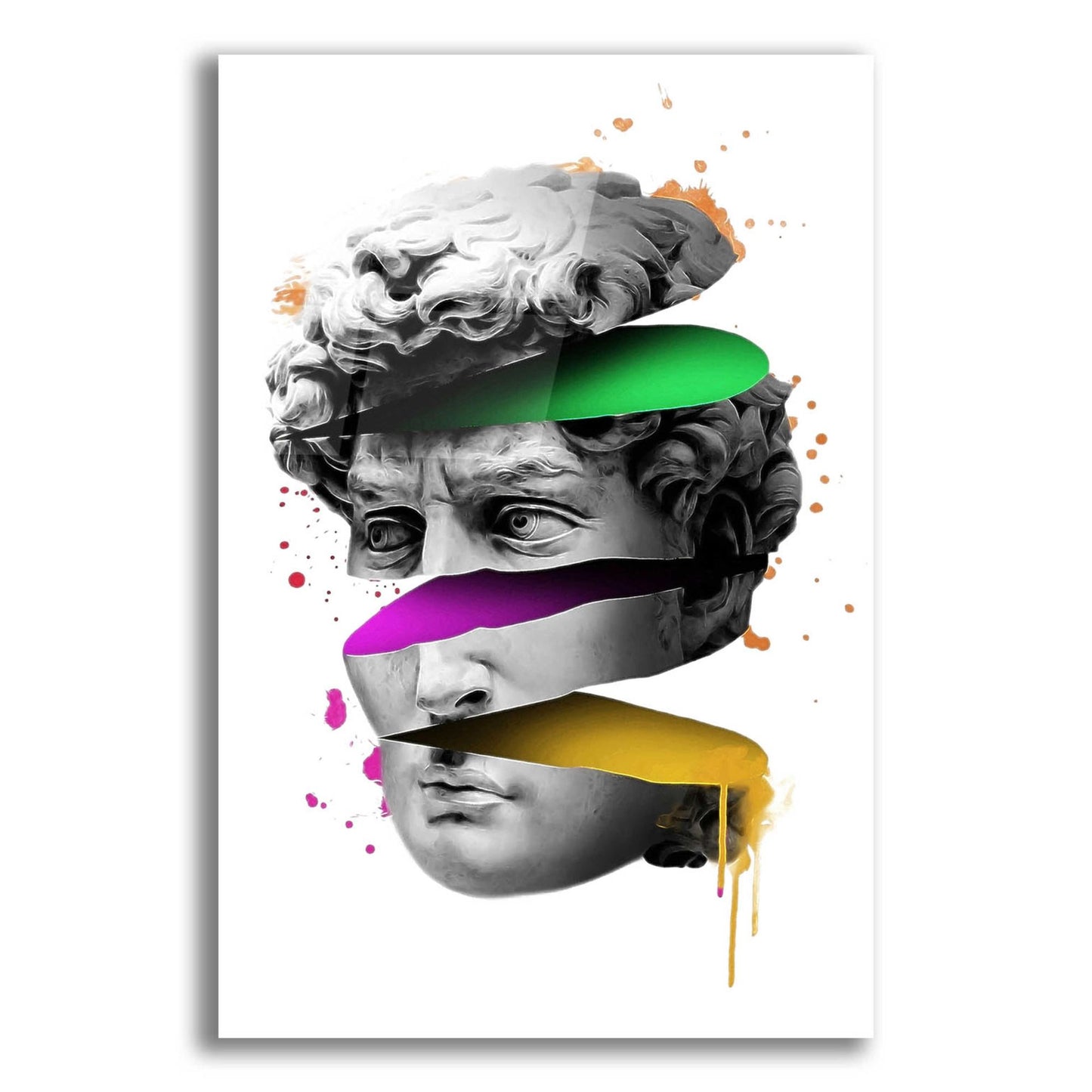 Epic Art 'Michelangelo David Sliced' by Epic Portfolio, Acrylic Glass Wall Art