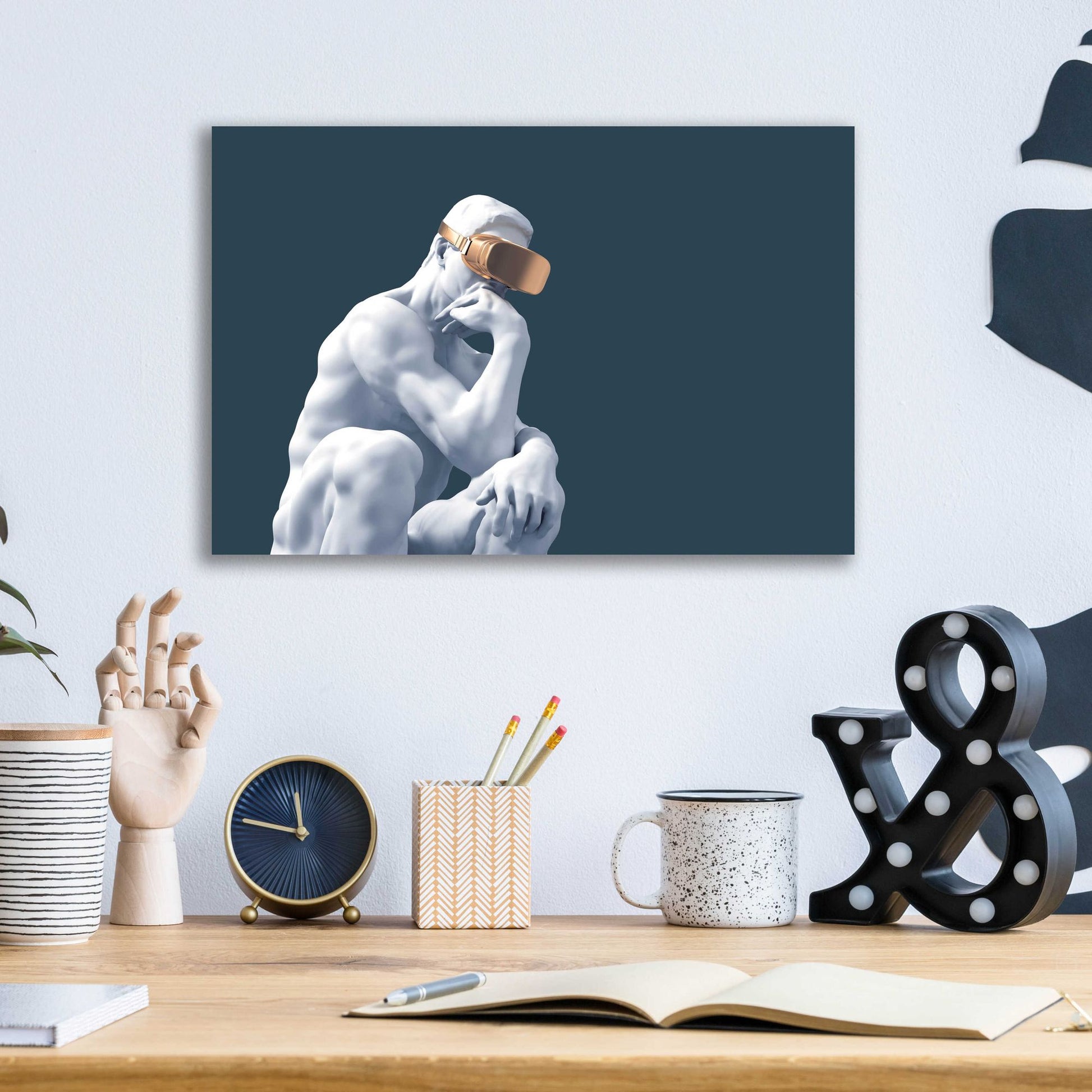 Epic Art 'Metaverse Thinker' by Epic Portfolio, Acrylic Glass Wall Art,16x12