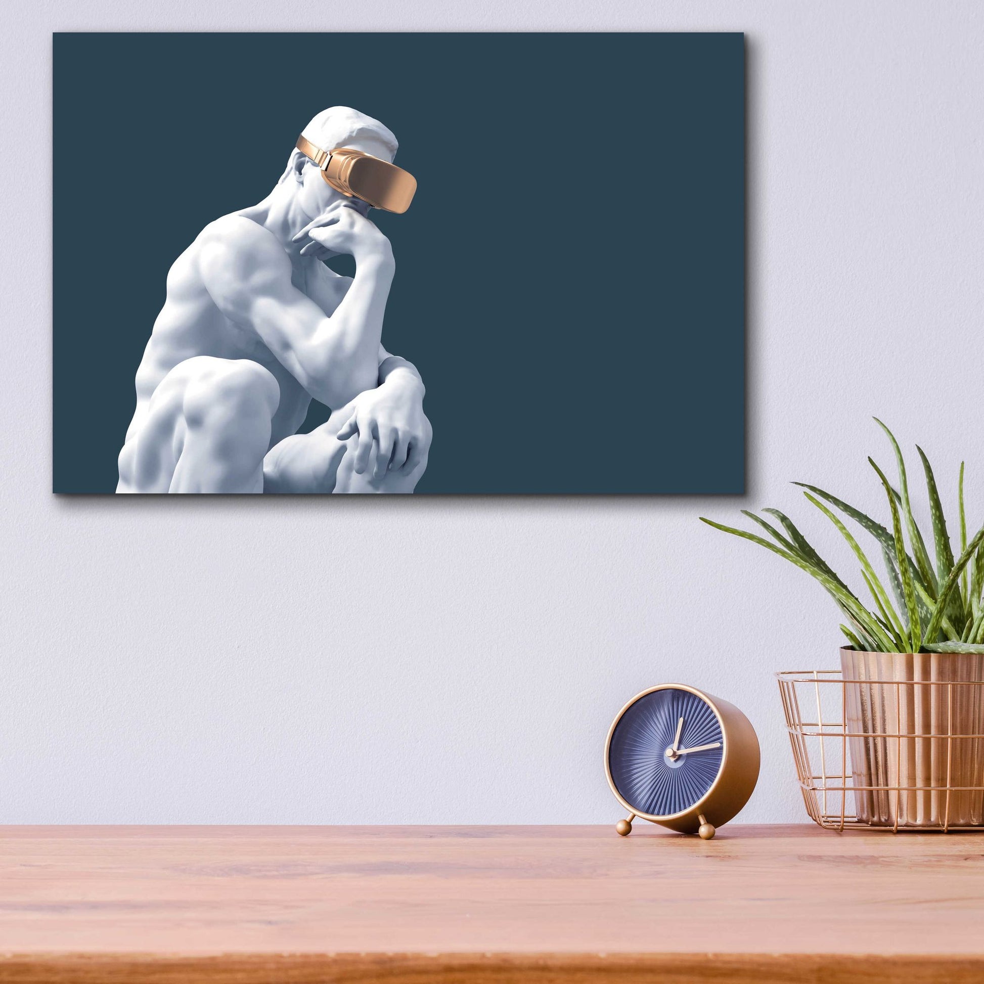 Epic Art 'Metaverse Thinker' by Epic Portfolio, Acrylic Glass Wall Art,16x12