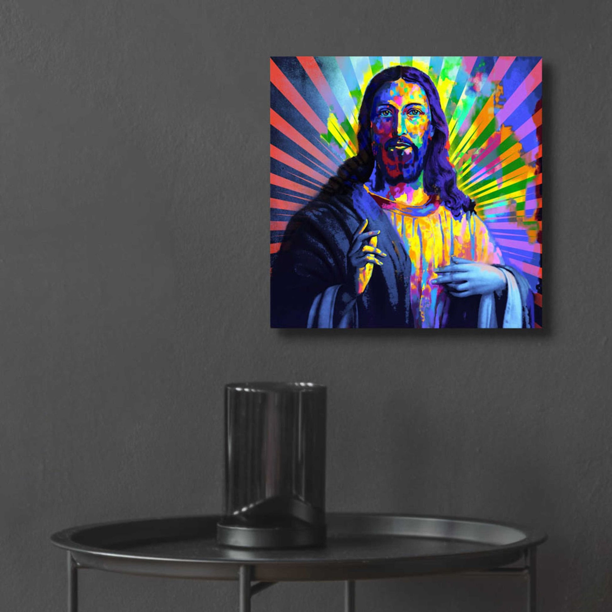 Epic Art 'Colorful Christ I' by Epic Art Portfolio, Acrylic Glass Wall Art,12x12