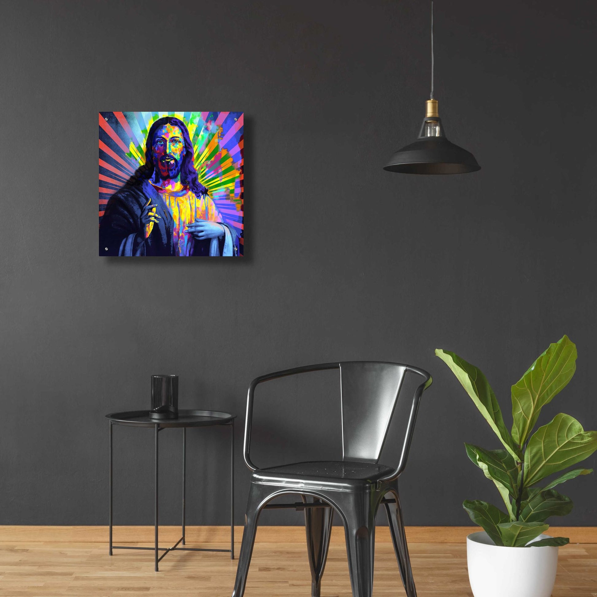 Epic Art 'Colorful Christ I' by Epic Art Portfolio, Acrylic Glass Wall Art,24x24