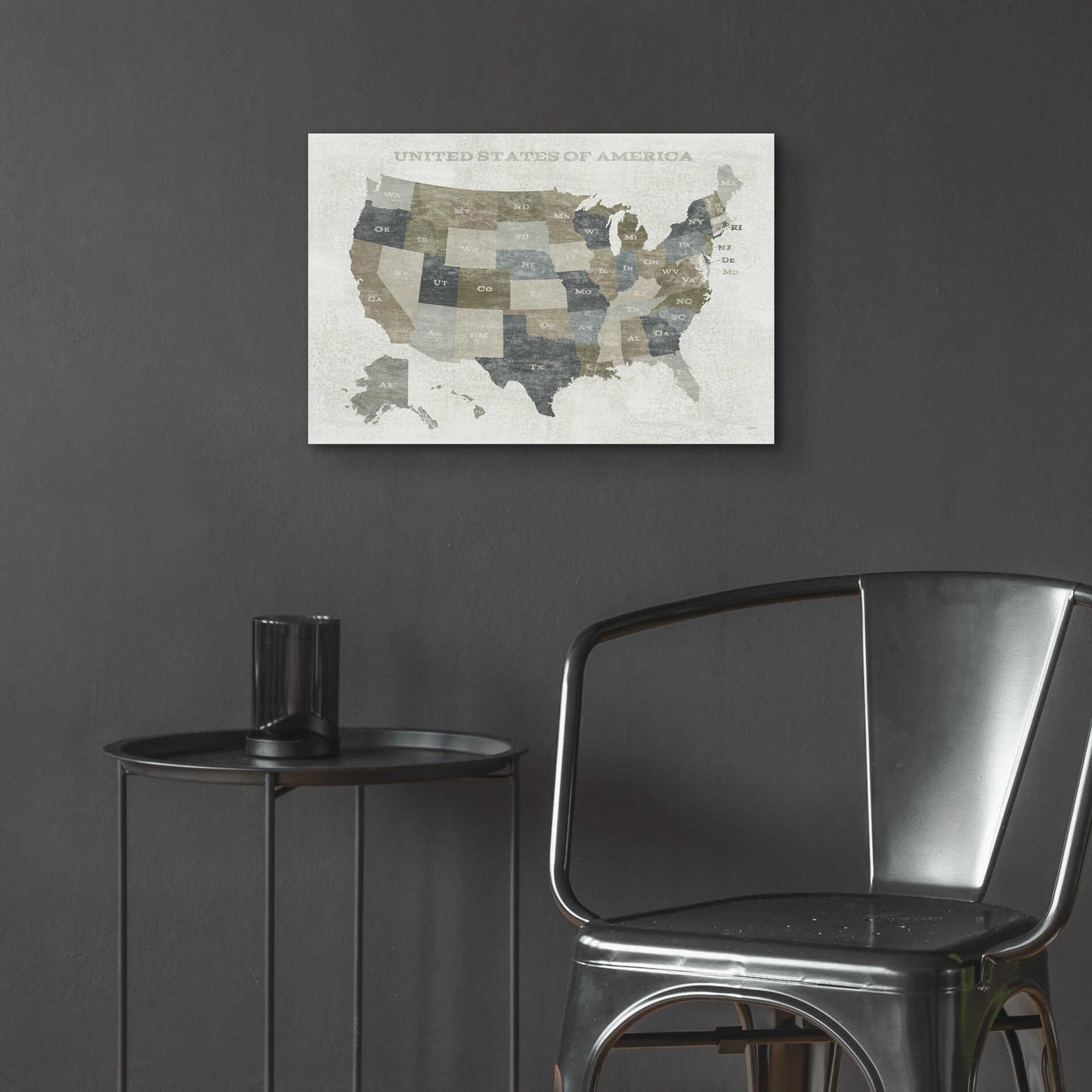 Epic Art 'Slate US Map' by Sue Schlabach, Acrylic Glass Wall Art,24x16