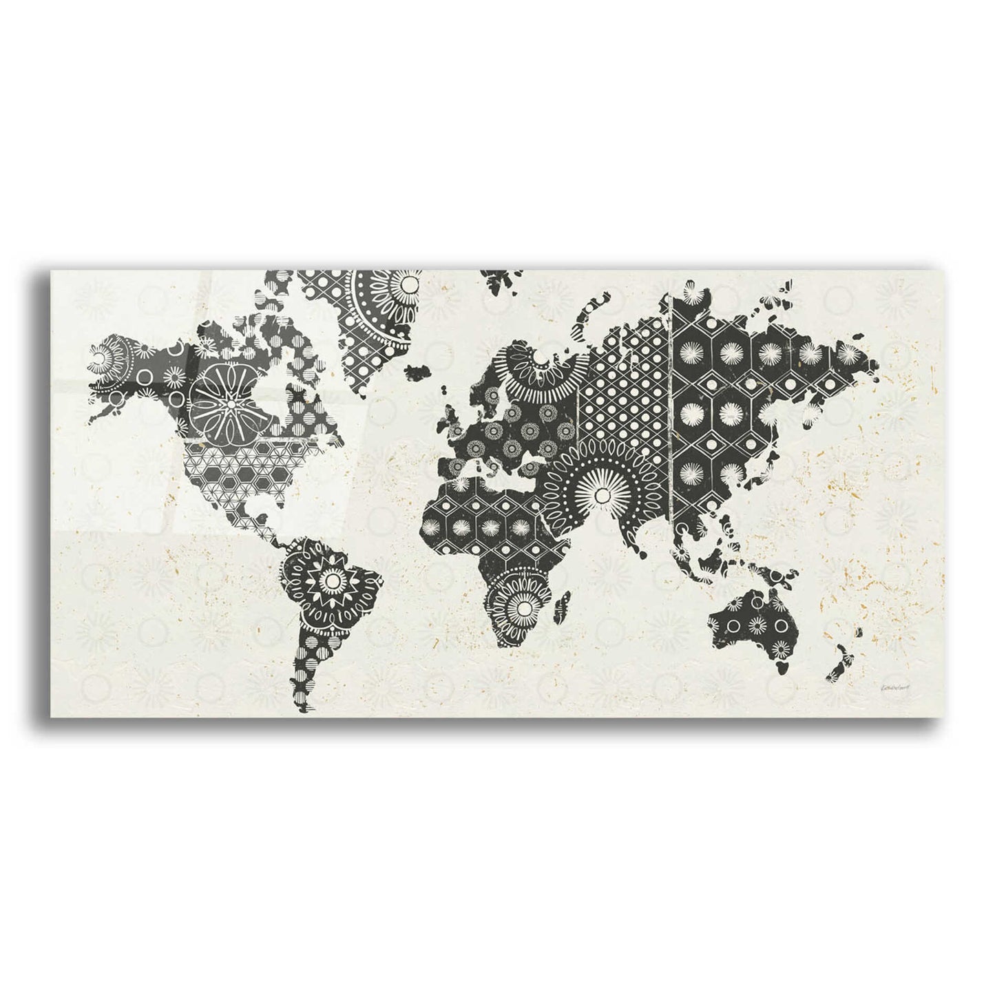 Epic Art 'Kami Map - No Border' by Kathrine Lovell, Acrylic Glass Wall Art,24x12