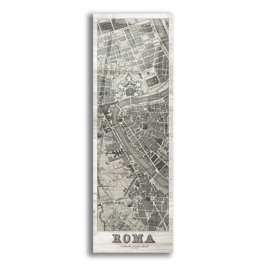 Epic Art 'Roma Map Panel on Wood' by Wild Apple Portfolio, Acrylic Glass Wall Art