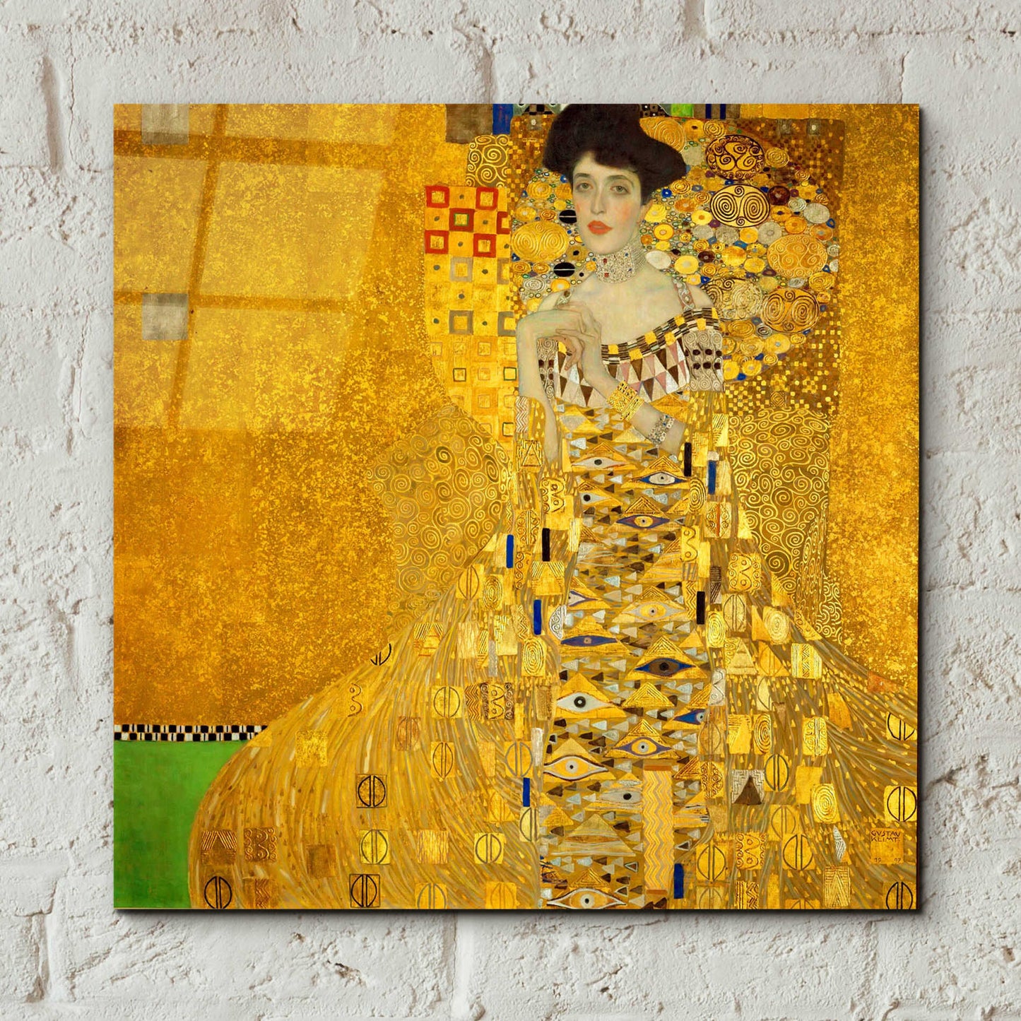 Epic Art 'Portrait der Adele Bloch-Bauer I' by Gustav Klimt, Acrylic Glass Wall Art,12x12