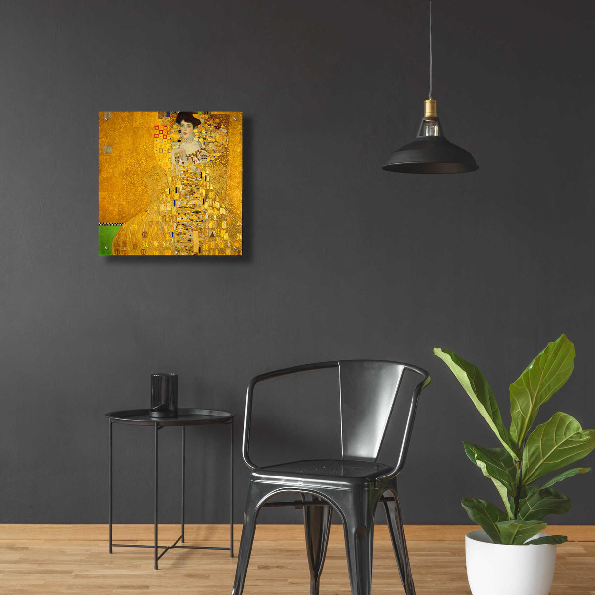 Epic Art 'Portrait der Adele Bloch-Bauer I' by Gustav Klimt, Acrylic Glass Wall Art,24x24