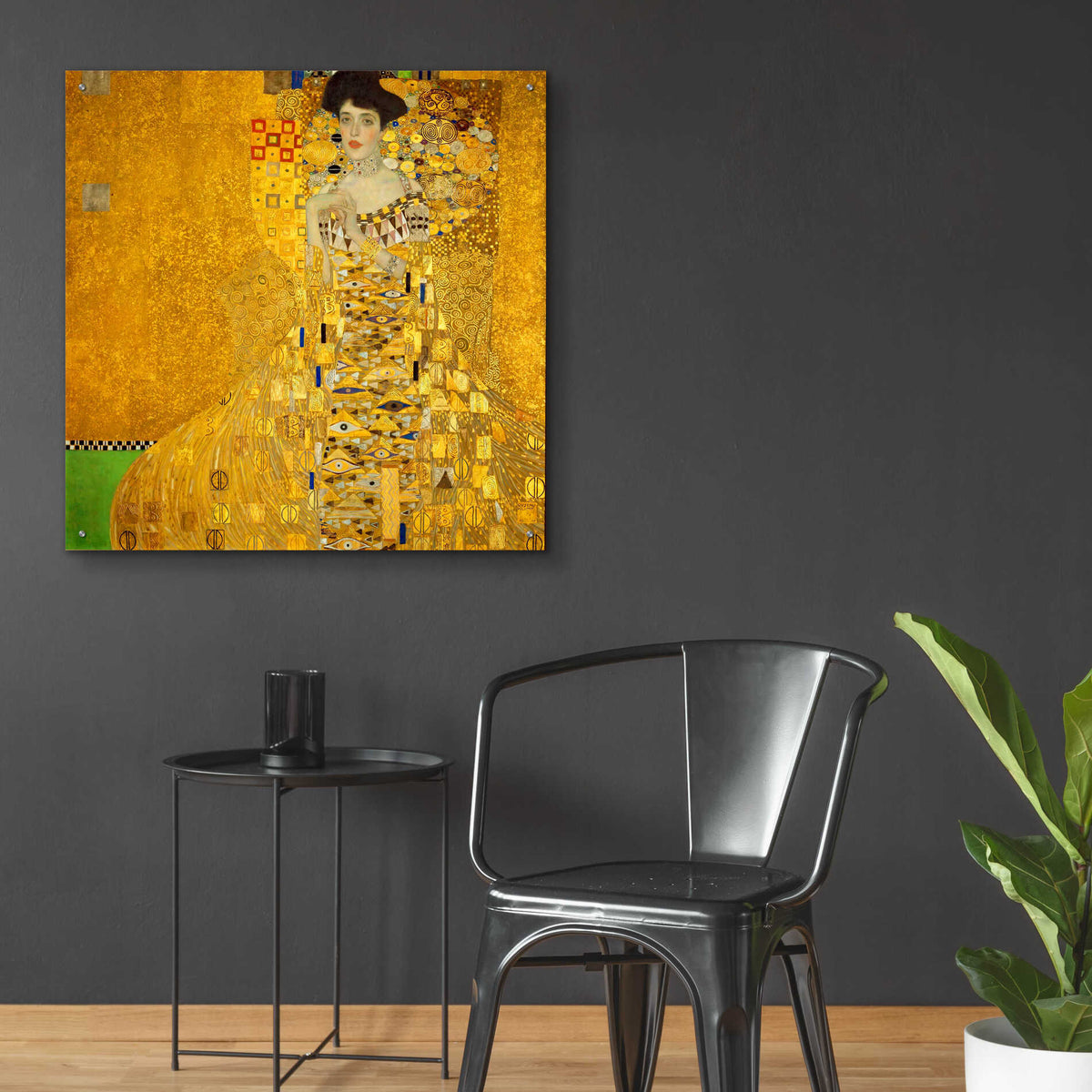 Epic Art 'Portrait der Adele Bloch-Bauer I' by Gustav Klimt, Acrylic Glass Wall Art,36x36