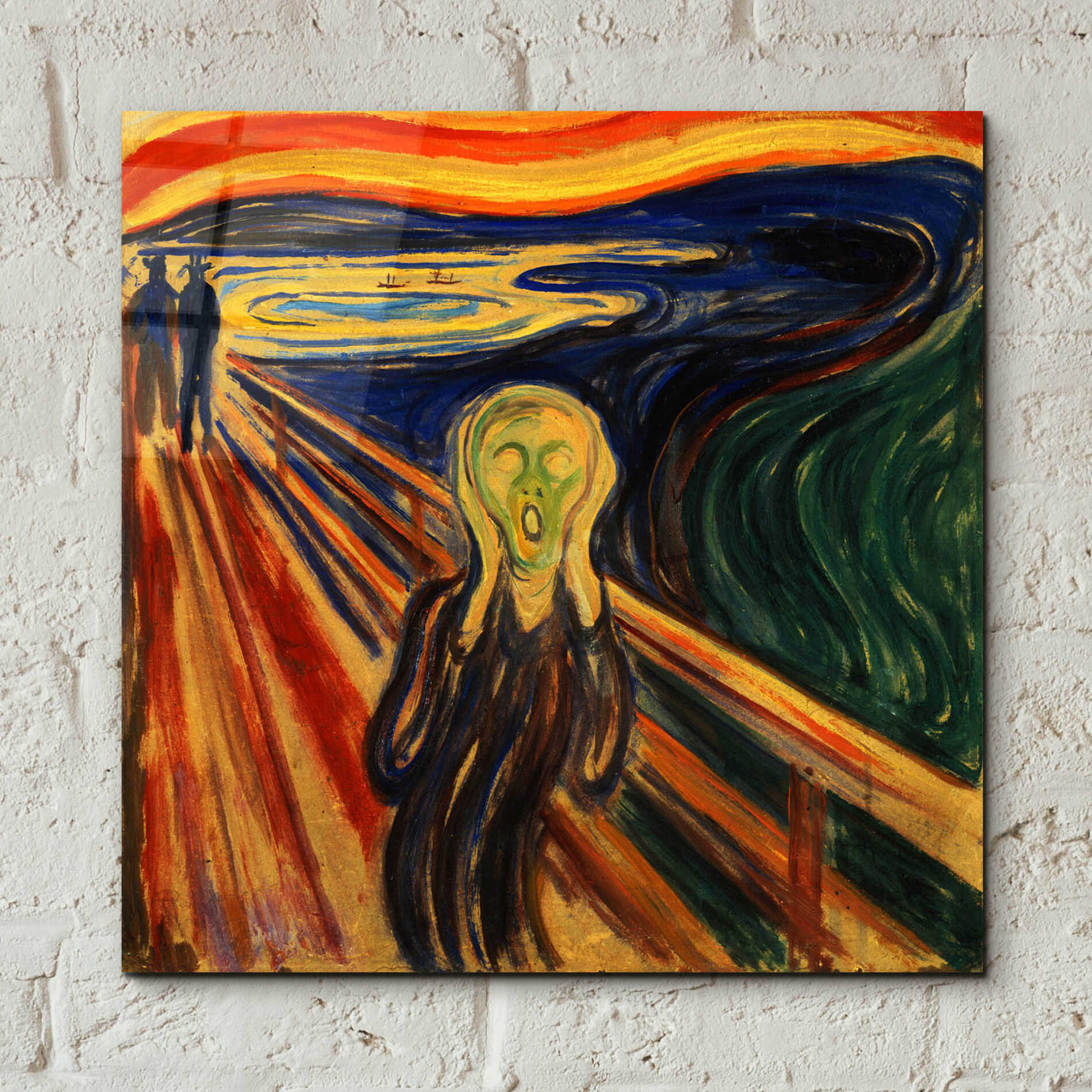 Epic Art 'The Scream' by Edvard Munch, Acrylic Glass Wall Art