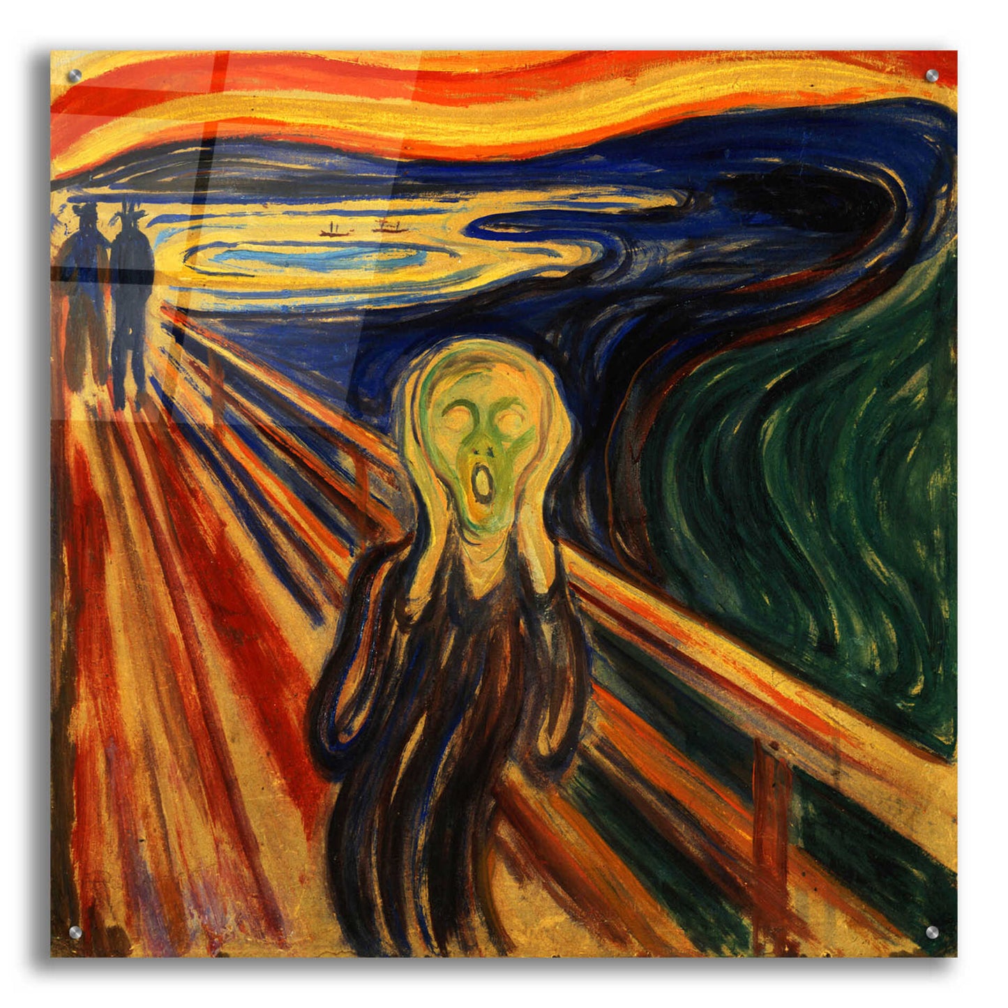 Epic Art 'The Scream' by Edvard Munch, Acrylic Glass Wall Art,36x36