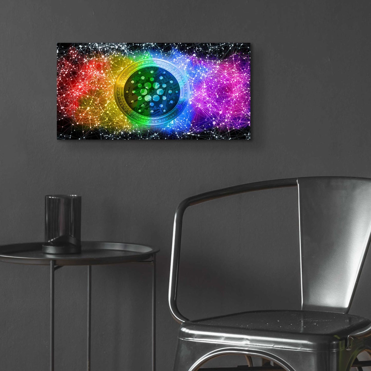 Epic Art 'ADA Cardano Crypto Constellation' by Epic Portfolio, Acrylic Glass Wall Art,24x12