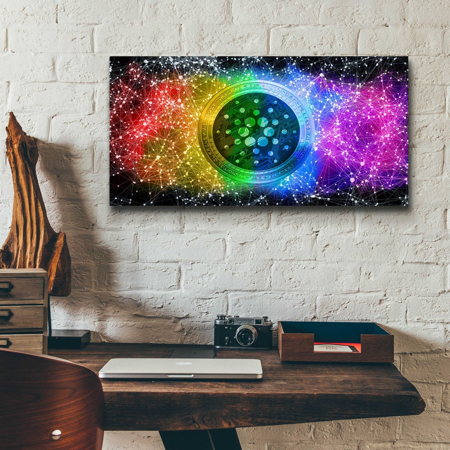 Epic Art 'ADA Cardano Crypto Constellation' by Epic Portfolio, Acrylic Glass Wall Art,24x12