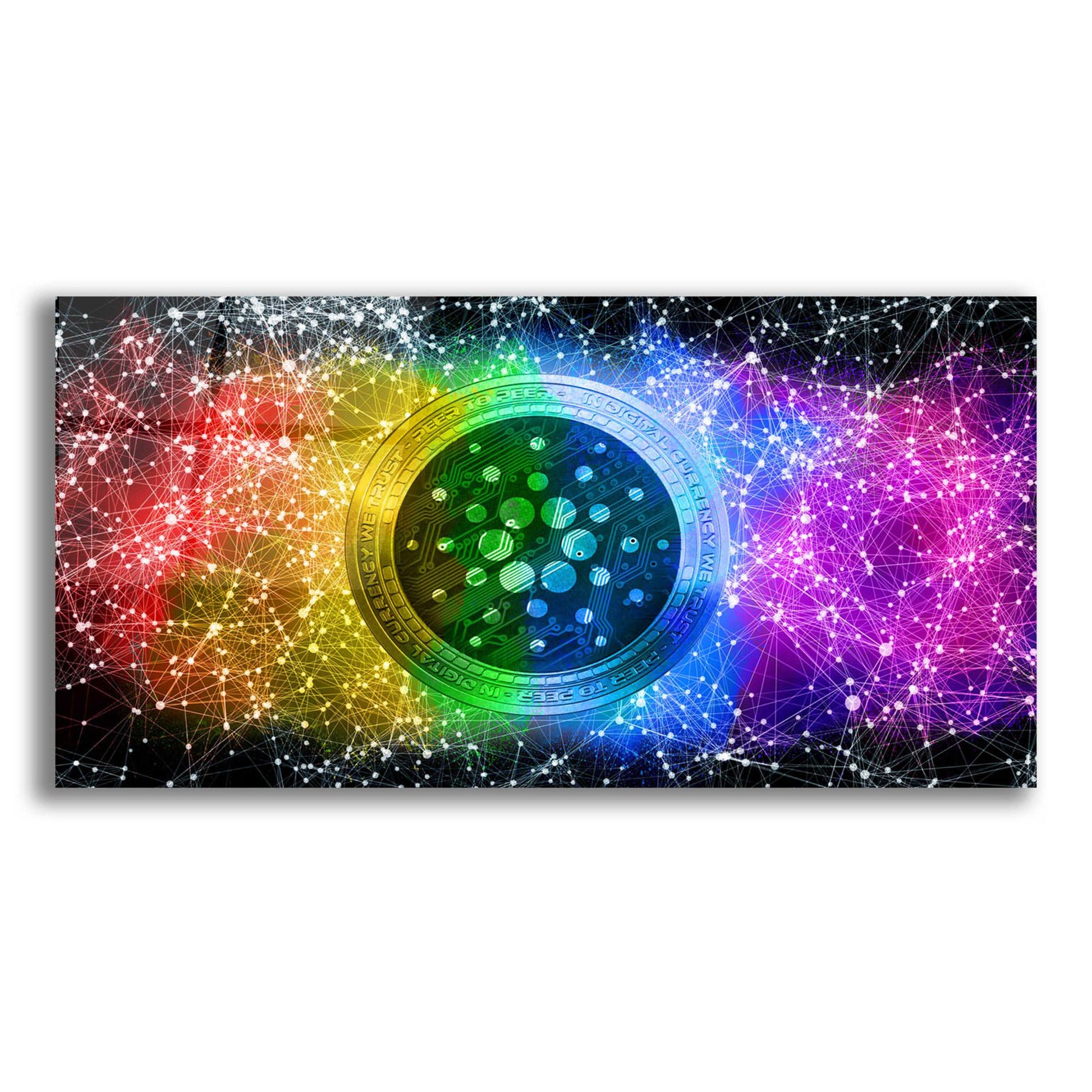 Epic Art 'ADA Cardano Crypto Constellation' by Epic Portfolio, Acrylic Glass Wall Art,24x12