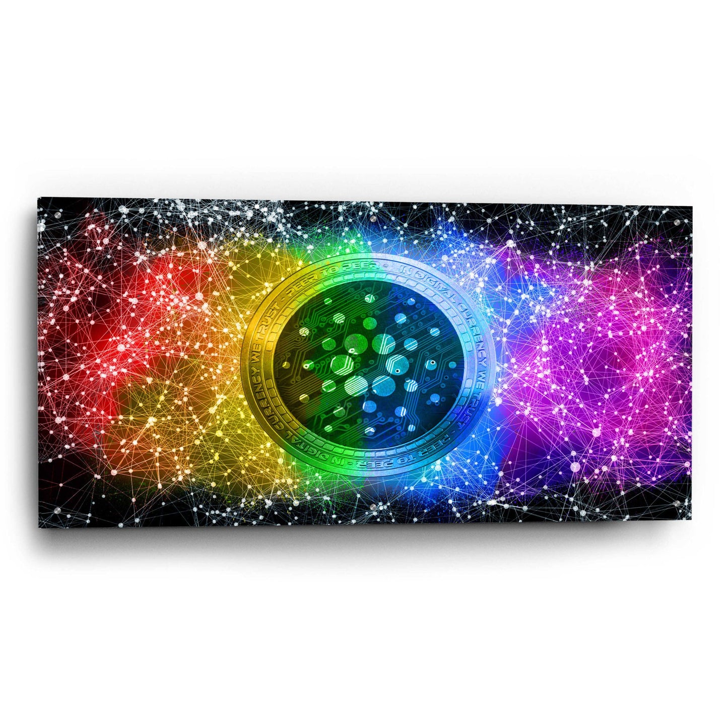 Epic Art 'ADA Cardano Crypto Constellation' by Epic Portfolio, Acrylic Glass Wall Art,48x24