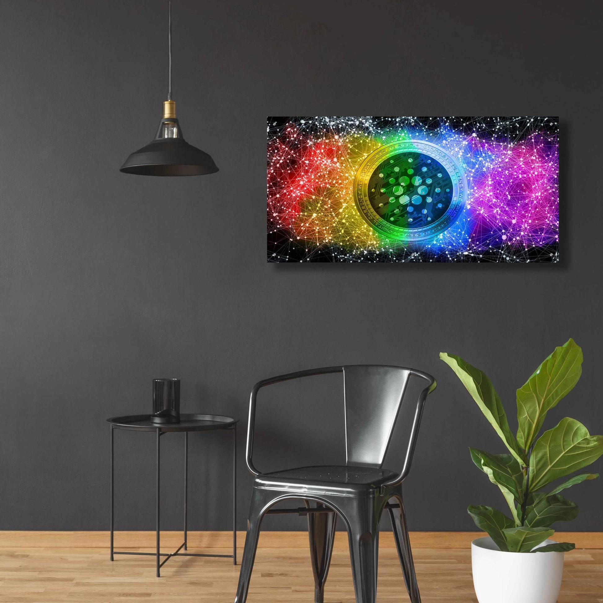 Epic Art 'ADA Cardano Crypto Constellation' by Epic Portfolio, Acrylic Glass Wall Art,48x24