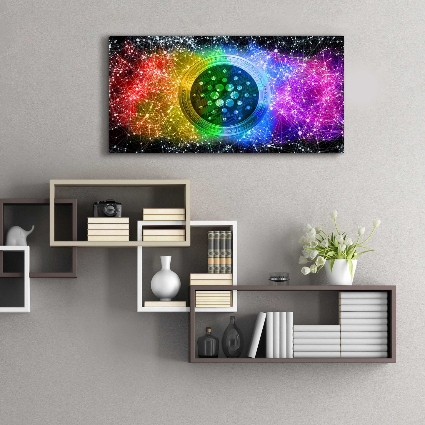 Epic Art 'ADA Cardano Crypto Constellation' by Epic Portfolio, Acrylic Glass Wall Art,48x24