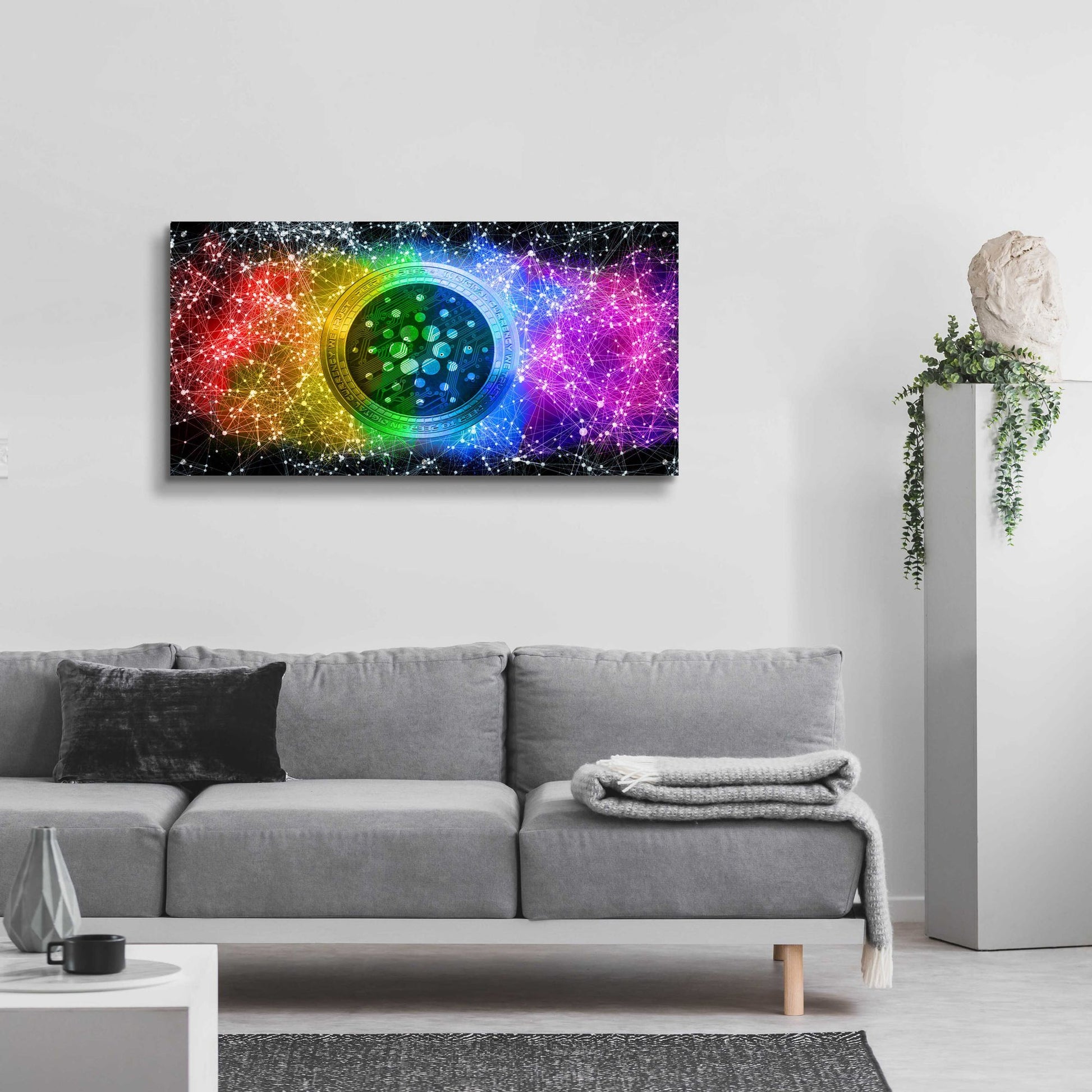 Epic Art 'ADA Cardano Crypto Constellation' by Epic Portfolio, Acrylic Glass Wall Art,48x24